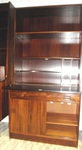 Danish Rosewood Secretaire Cabinet with shelves above a fall front & cupboards 