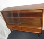 Mid 1970s Jentique display cabinet above 2 drawers