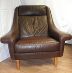 Danish High Back ‘Matador’ Leather Armchair 