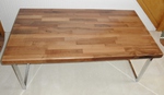 Mahogany & Chrome Coffee Table