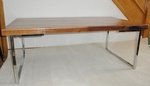 Mahogany & Chrome Coffee Table - Retrovia CT 20