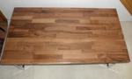 Top surface - Mahogany & Chrome Coffee Table