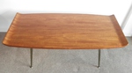 Danish Teak Coffee Table – Pagoda style with curving ends