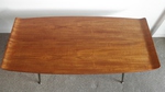 Danish Teak Coffee Table – Pagoda style with curving ends