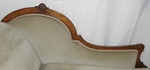 Victorian Chaise Longue raised on finely turned legs with ceramic castors