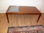 Tenera Coffee Table by Haslev with Royal Copenhagen Tiles by Gretha Helland