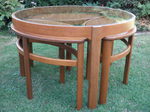 Nest of 4 Teak Coffee Tables by Nathan