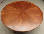 1960s Danish Teak & Oak Circular Coffee Table by Bramin