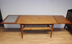 1960s Danish Teak Extending Coffee Table by Trioh