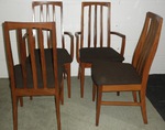 Set of 4 Danish teak dining chairs 