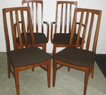 1970s set of 4 Danish dining chairs