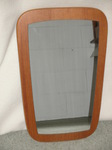 1970s Vintage Teak Mounted Hall Mirror 