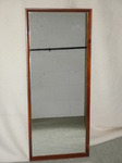1960s Danish style Long Teak Wall Mirror    