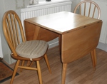Ercol Drop Leaf Table & Pair of Windsor Dining Chairs
