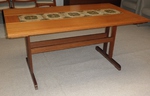 1970s Danish Teak & Tiled Extending Dining Table