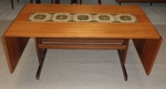 1970s Danish Teak & Tiled Extending Dining Table