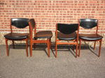 Set of 4 Erik Buck teak dining chairs