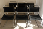 Set of 6 – Black Leather MR Cantilever Chairs