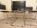Set of 6 – Black Leather MR Cantilever Chairs