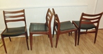 Set of 4 – Danish Dining Chairs – Teak & Leather