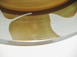 Stephen Schlanser - Large Glass & Gold ‘Gingko’ Bowl