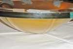Stephen Schlanser - Large Glass & Gold ‘Gingko’ Bowl