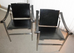 Pair of Le Corbusier / Cassina – LC1 Pampas Armchairs 