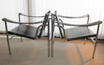 Pair of Le Corbusier / Cassina – LC1 Pampas Armchairs 