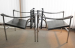 Pair of Le Corbusier / Cassina – LC1 Pampas Armchairs 