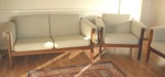 Hans Wegner Getama armchair with 2 & 3 seat sofas