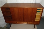 1960s Omann Jun Danish Teak High-board Cabinet – Model No. 17