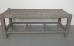 Vintage Seagrass Double Stool