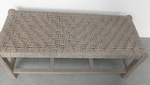 Vintage Seagrass Double Stool