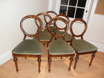 Victorian Balloon Back Dining Chairs circa 1860    