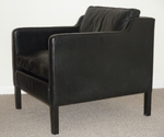 Mid-20th century Danish Classic Black Leather Armchair