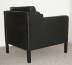 Mid-20th century Danish Classic Black Leather Armchair
