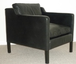 Mid-20th century Danish Classic Black Leather Armchair