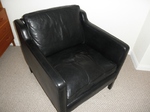 Mid-20th century Danish Classic Black Leather Armchair