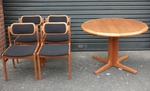 Danish Teak dining table & Set of 4 dining chairs by Johannes Andersen