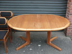 Danish Teak dining table & Set of 4 dining chairs by Johannes Andersen