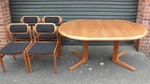 Danish Teak dining table & Set of 4 dining chairs by Johannes Andersen