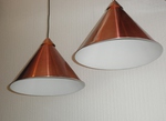 Pair of Copper coloured Pendant Lamps from Hermia