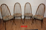 Ercol Windsor Quaker Chairs - Dark Finish