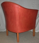 Danish Red Leather Tub Chair (MH 80 – Mogens Hansen/Lars Kalmar)