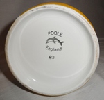 Poole Delphis Vase – Style No. 85 (green & orange on yellow)