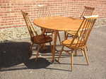 Ercol Drop Leaf Dining Table & 4 Goldsmith Chairs Model 369