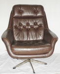 Danish Armchair - Swivel High Back Lounger 