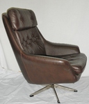 Danish Armchair - Swivel High Back Lounger 
