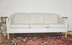 Danish 3 seater Leather Sofa – Pale Mint