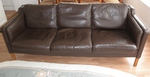 Skalma - Danish brown leather sofa